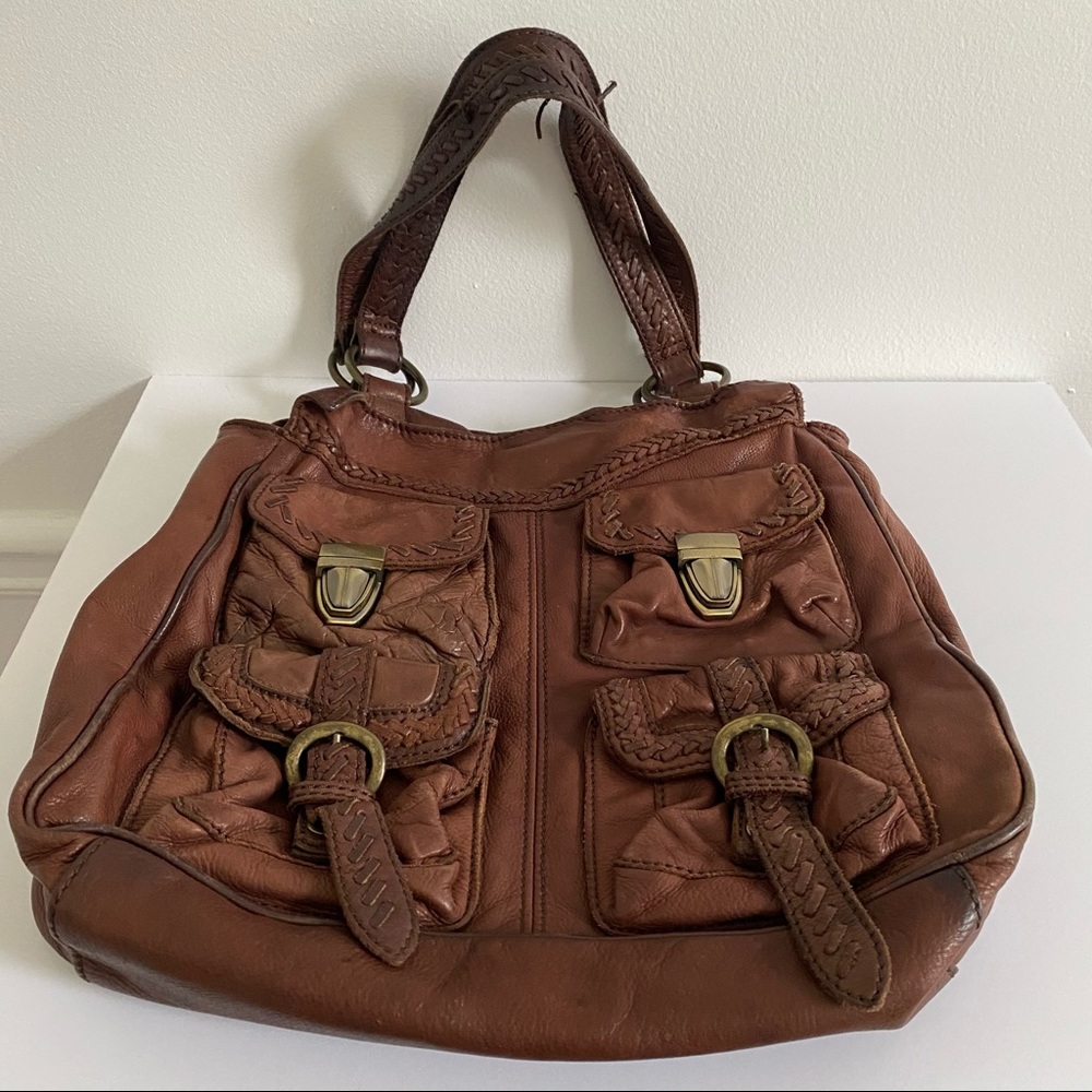 Ginger Michelle Boho Leather Purse in Brown